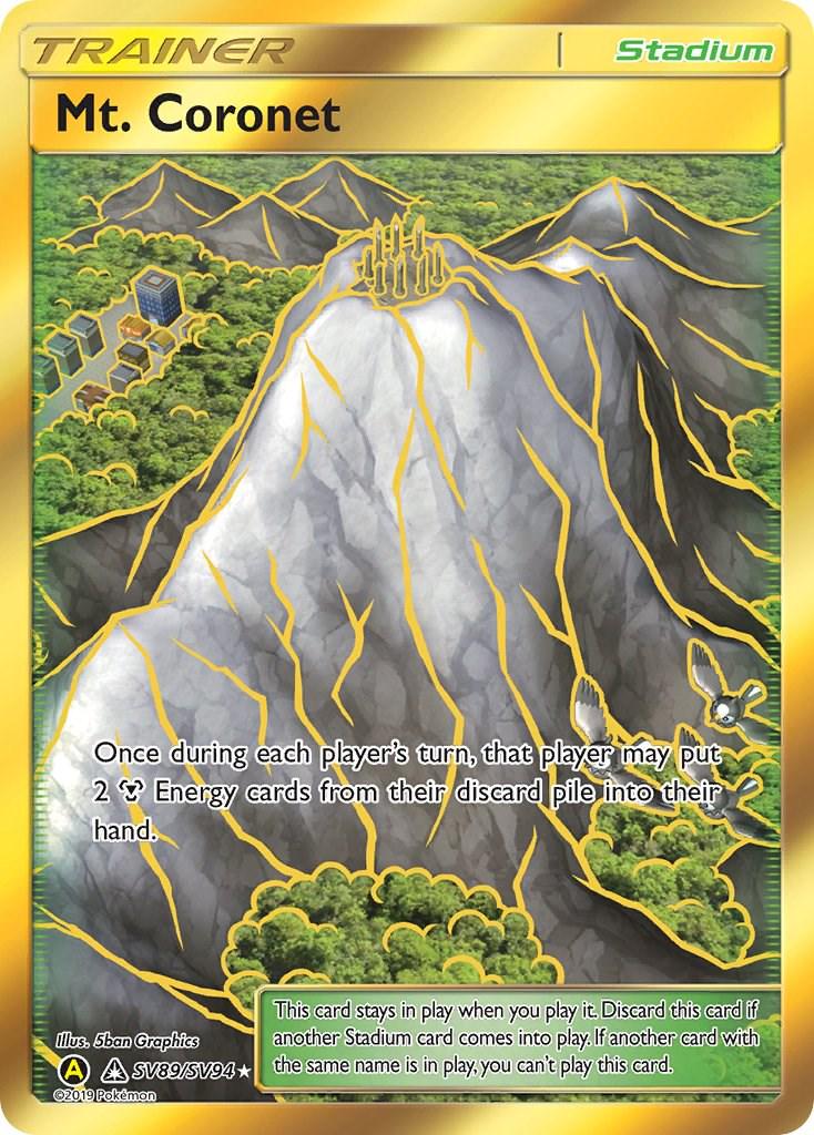 Hidden Fates Mt. Coronet Pokémon card